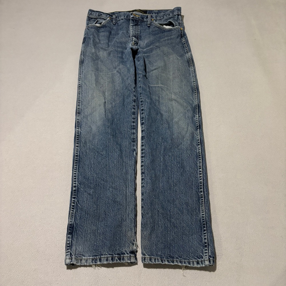 Wrangler George Strait Collection Mens 35x34 Blue Straight Leg Jeans Western